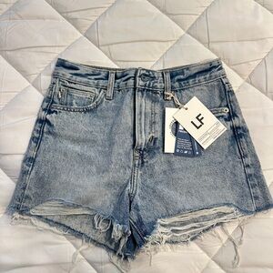 Lovers + Friends Light Blue Distressed Jean Shorts